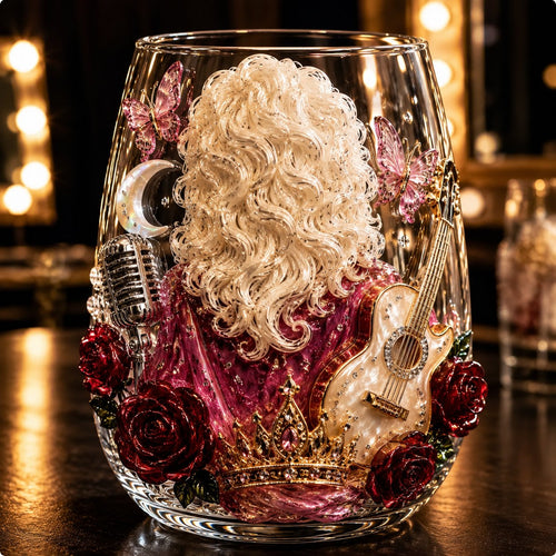 🤠 Queen of Country 1946–2026 3D Glass Collection | 8 Dolly-Inspired Country Designs with Raised Guitars, Butterflies, Boots, Florals & Vintage Music Details 🎸✨