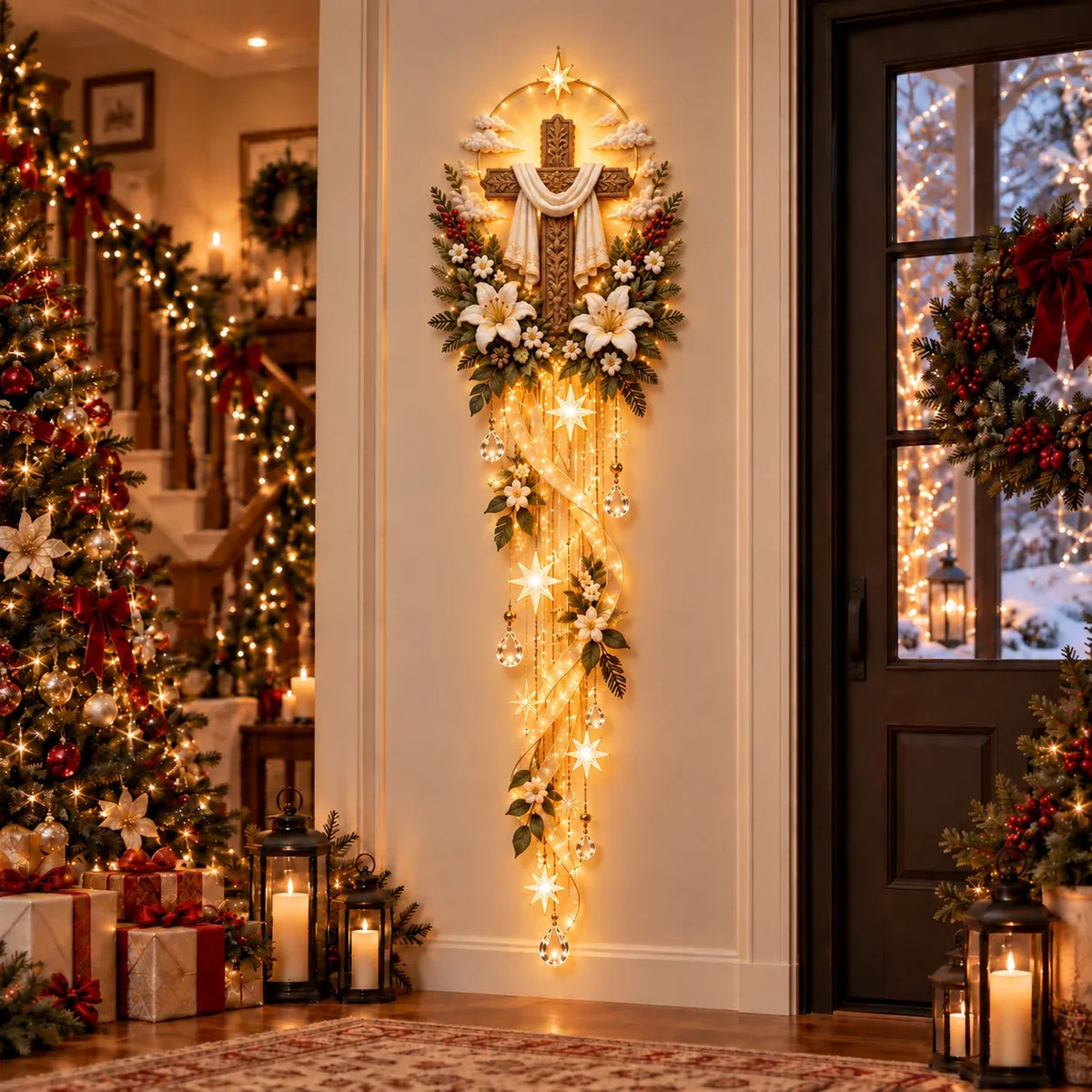 ⏳ Last Day 49% OFF – ✝️ Nativity Starfall Wall Light | Warm Golden Bethlehem Glow for Christmas Walls & Faith-Filled Homes ⭐