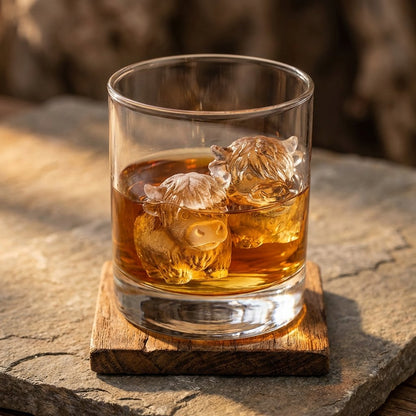 🐮🧊 Mini Highland Cow Ice Cube & Dessert Mold 🍪 Cute 3D Ice for Drinks, Parties & Gifts🎁