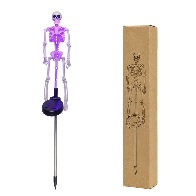 💀 Solar Skeleton Ground Stake Lights | Waterproof Outdoor Halloween Decor Lights