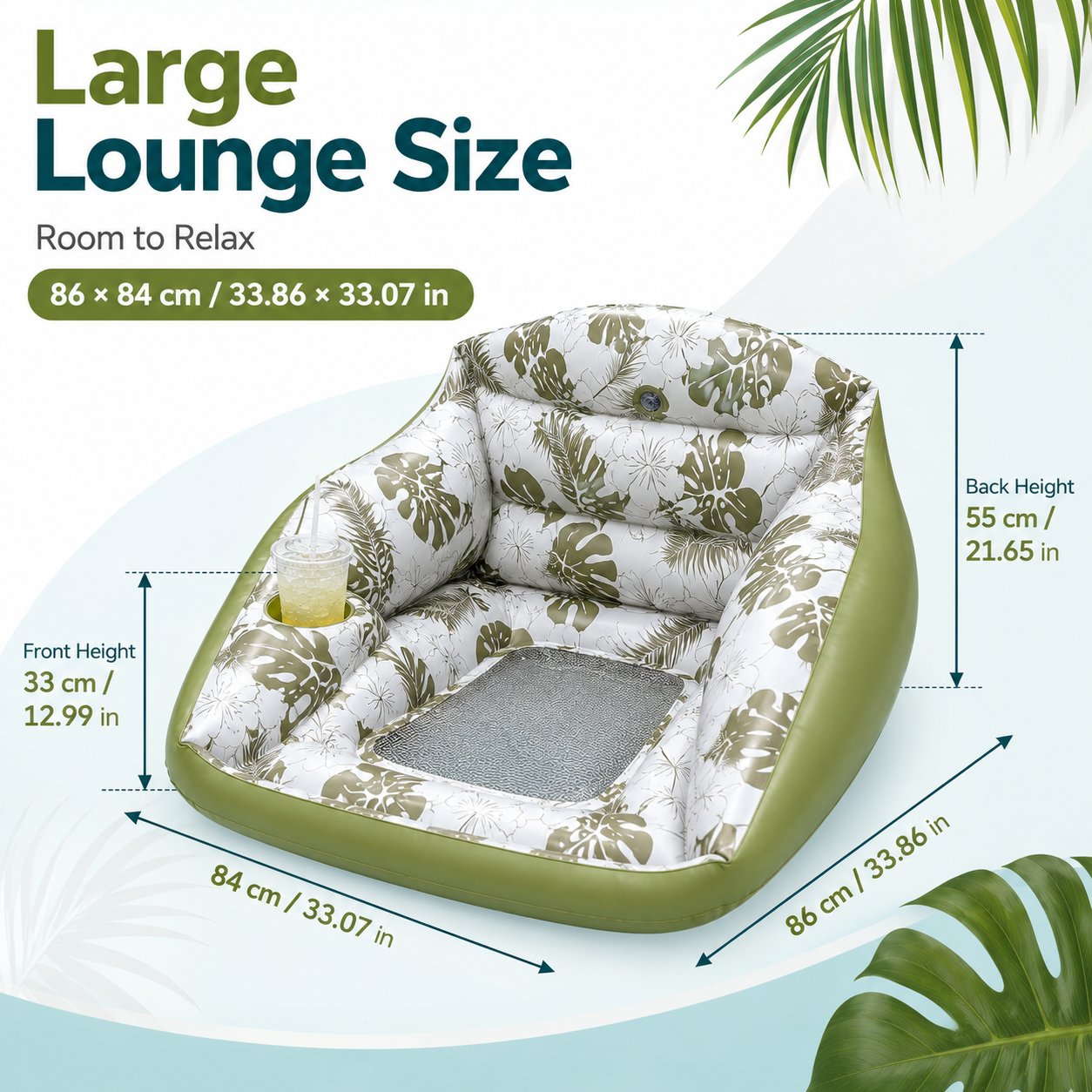 🛋️ 3-in-1 Inflatable Pool Lounge Chair🎁