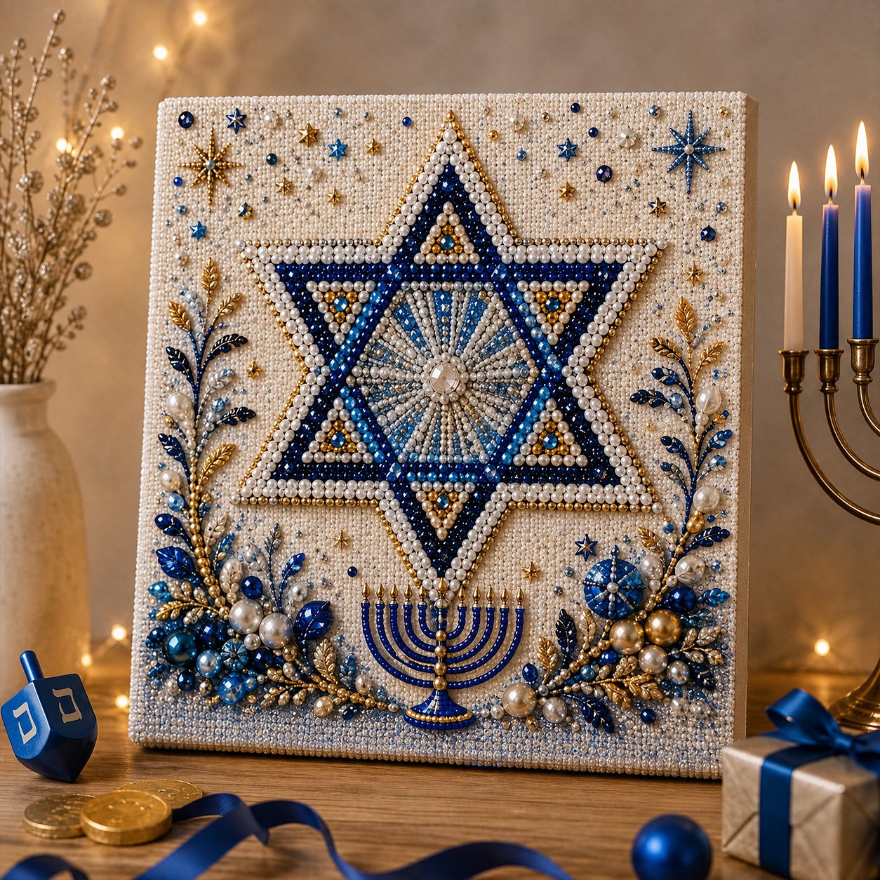 🎁Last Day 49% OFF - 🕎✨DIY Hanukkah Pearl Art Kit(📦Buy 2 Free Shipping)