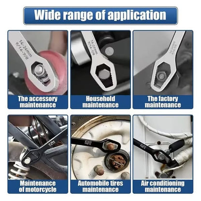 🔧Double-Ended Torx Wrench, Universal Automotive Torx Wrench 8-22mm Self-Tightening🔧