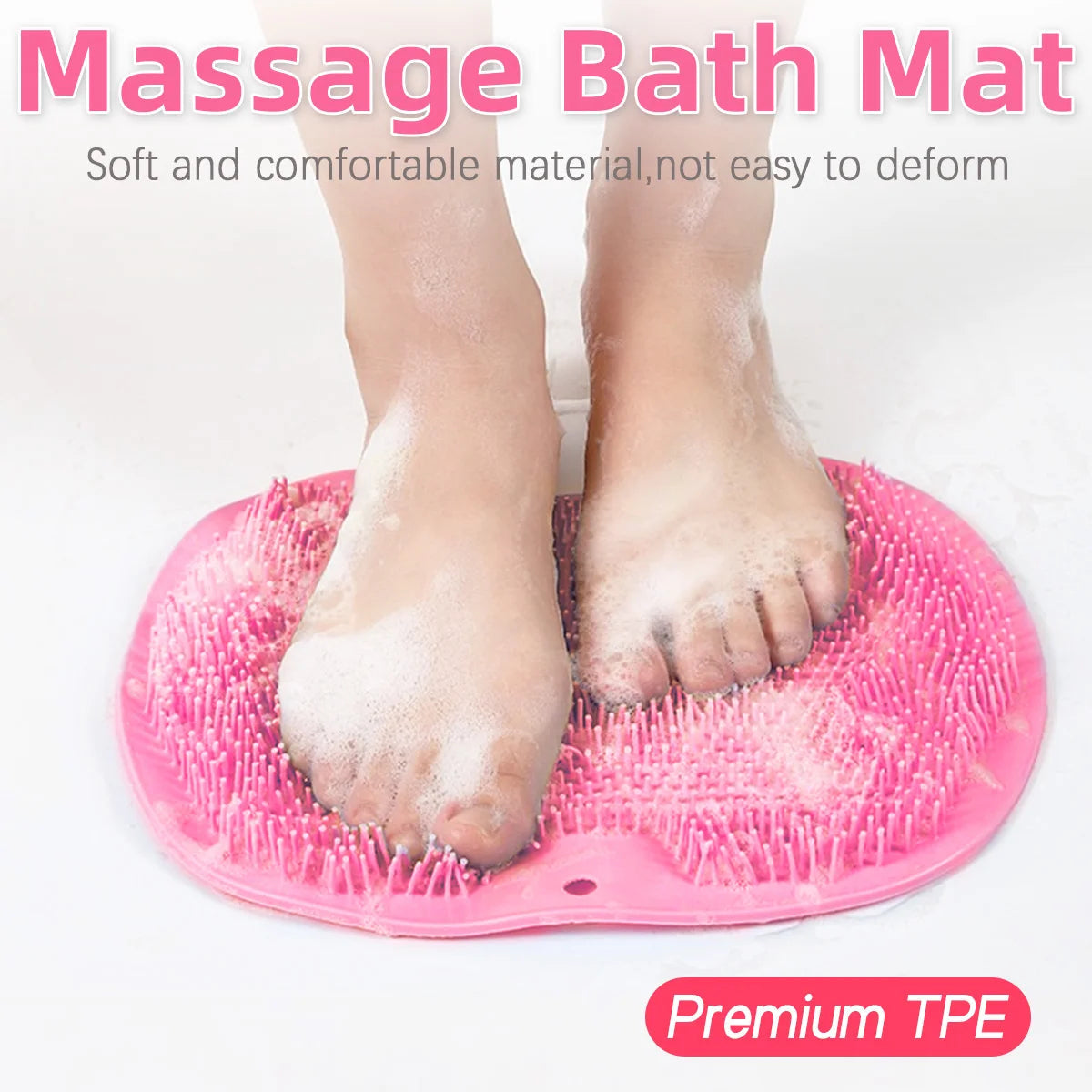 🔥LAST DAY 50% OFF🫧Silicone Shower Foot Scrubber Mat with Wall