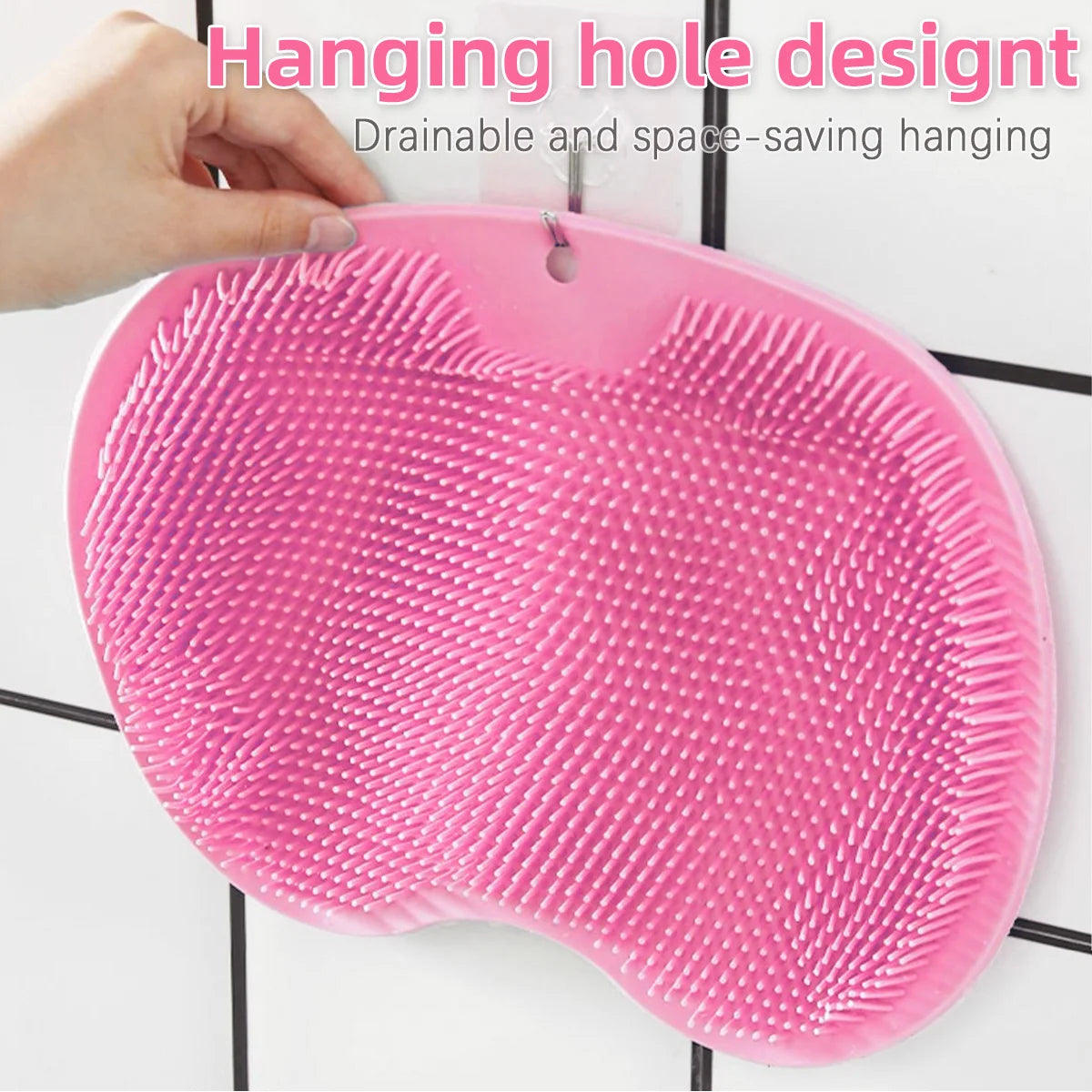 🔥LAST DAY 50% OFF🫧Silicone Shower Foot Scrubber Mat with Wall