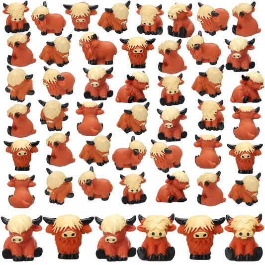 🐂🥚Easter Egg Hunt Alternative:  Cow Figurines for Hide & Seek - Adorable Resin Cow Decorations for Party Favors, Easter Basket Stuffers & Home Decor💕