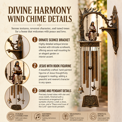 Jesus Reading Wall-Mounted Wind Chime