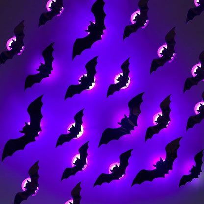 Halloween 3D Lighted LED Flashing Bats