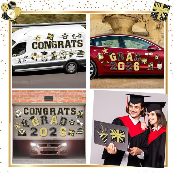 🎓 2026 Grad Car Magnets 🧲 – 30-Piece Set for Celebration Decor (Cars, Fridges & More) 🎁Buy 2 Free Shipping