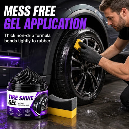 ✨🔥Car Tire Shine Gel  Restoration Paste and Rubber Parts Blackening Coating Wax