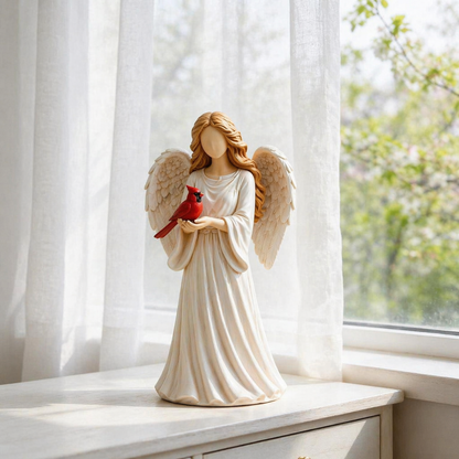 🔥Mother's Day Gift-Red Cardinal Bird Angel Figurine