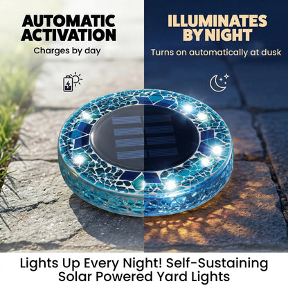 ✨ EDITORS' PICK: 50% OFF丨🌙 Solar Mosaic Disk Garden Lights