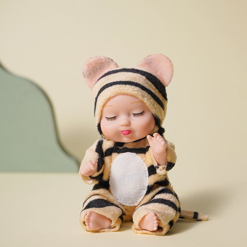 🐰 Funny Baby Pose & Play Dolls – Bend, Dress & Smile! 👶✨6-Piece Poseable Tiny Dolls with Removable Costumes