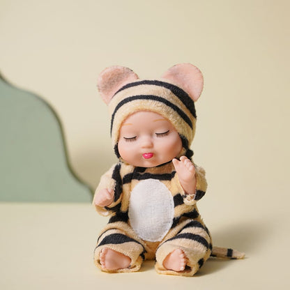 🐰 Funny Baby Pose & Play Dolls – Bend, Dress & Smile! 👶✨6-Piece Poseable Tiny Dolls with Removable Costumes