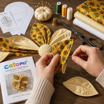 🔥Last Day 50% OFF- Large Patchwork Bow Sewing Kit | Complete Kit with All Tools & Step-by-Step Guide Included 💕