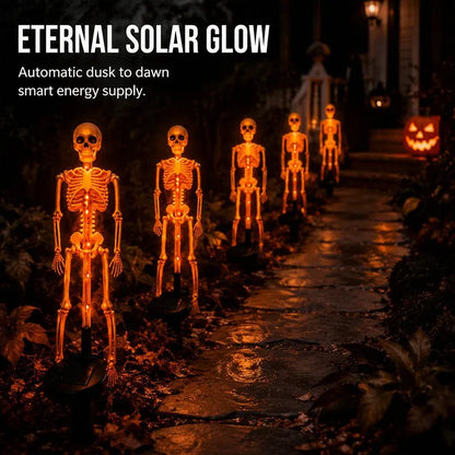 💀 Solar Skeleton Ground Stake Lights | Waterproof Outdoor Halloween Decor Lights