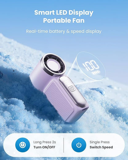 🥳2026 HOT SALE🥳💞50K+ SOLD!💨❄️ ! Turbo Handheld Fan – 16900 RPM, 6 speeds, LED display. 3000mAh battery, 10.7hrs cooling. Pocket‐sized power! 🌬️✨