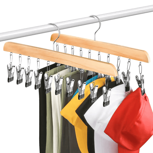 🔥Last Day 49%OFF🔥Closet Organizer with 10 Clips - Space Saving Hanging Closet Organizer