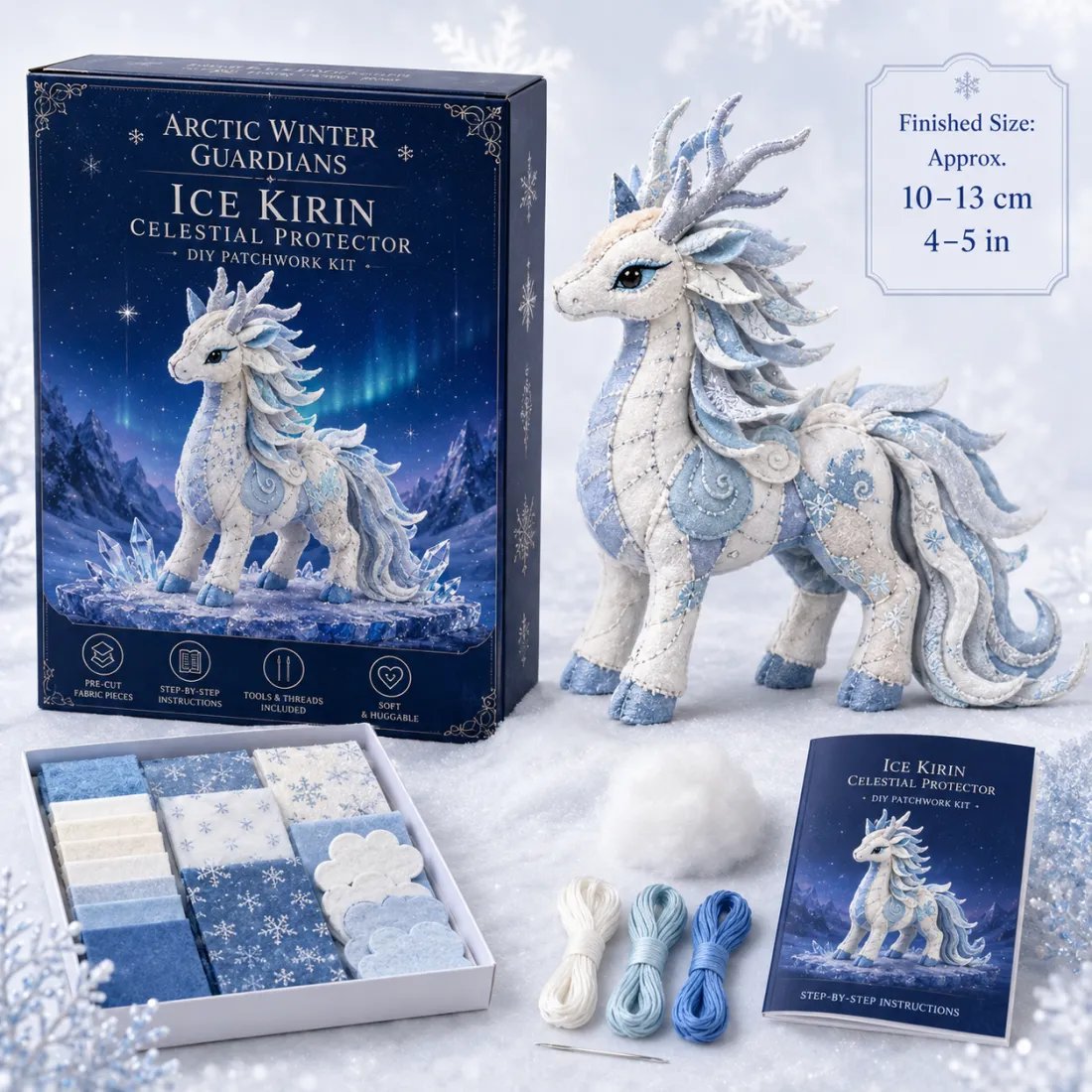 🏆Buy 2 Get 10%off &Free shipping🧵💙Arctic Winter Guardians DIY Patchwork Kit❄️
