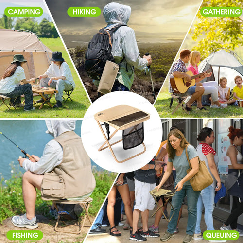 【Camdoor】Top Best Gift Choices，Portable Outdoor Folding Chair with Shoulder, Strap Ultra Light 1.5 lbs, Max Load 400lb, Two Side Pockets Velcro Storage for Camping Hiking Fishing BBQ Parties,Gift for Her/Him SpringStatements