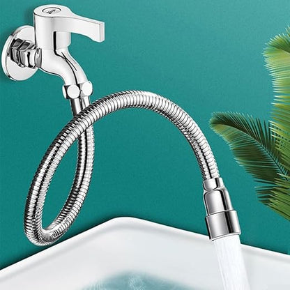 360° Swivel Faucet Extender with Anti-Splash Nozzle — Water-Saving Adapter for Kitchen & Bathroom