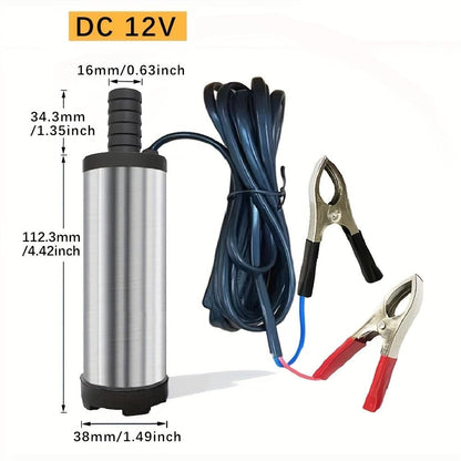 🔥Father's Day Sale 49% OFF🚜 DC 12V Portable Submersible Fuel Transfer Pump