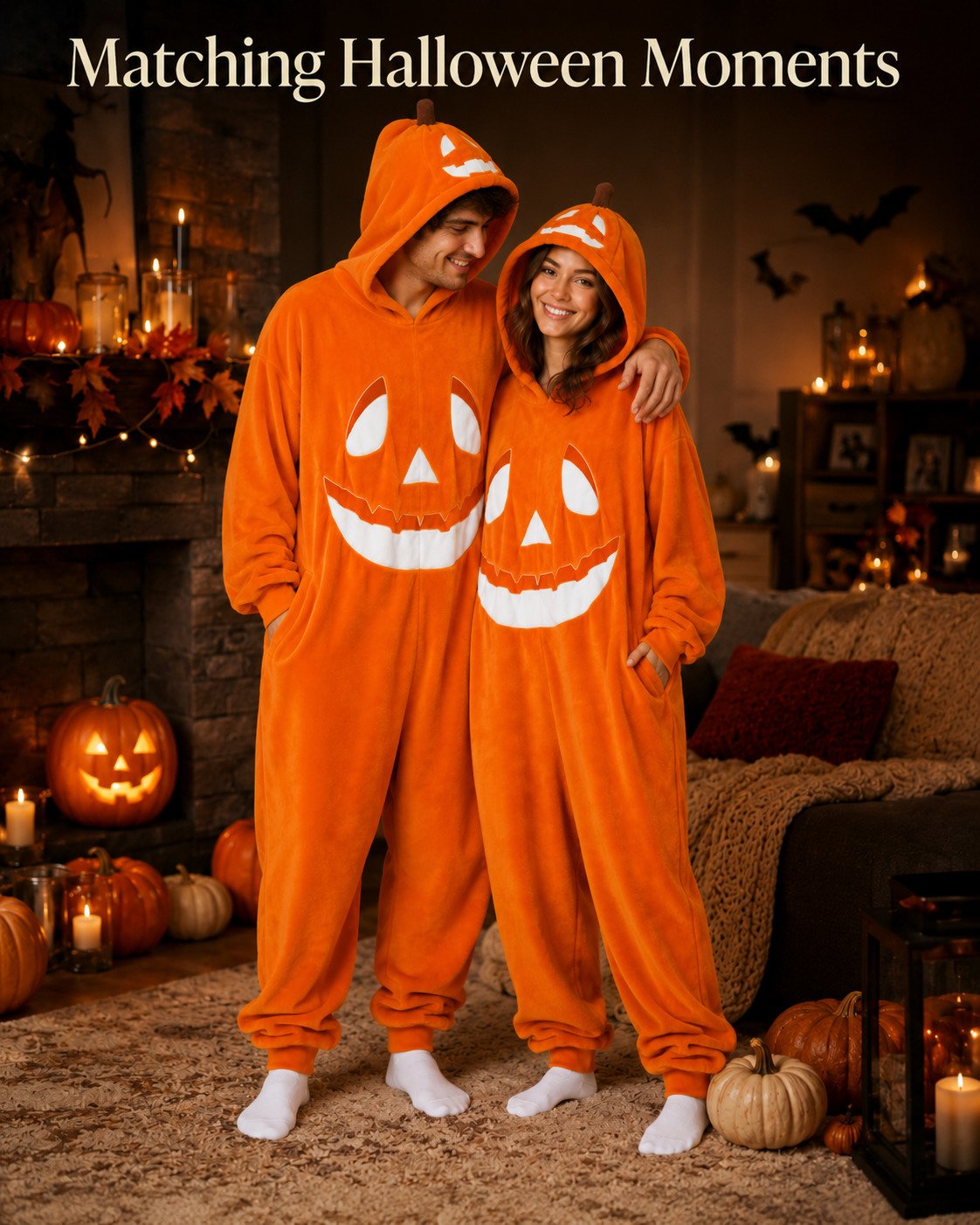 🎃🖤Pumpkin Jack-O’-Lantern Hooded Onesie Costume