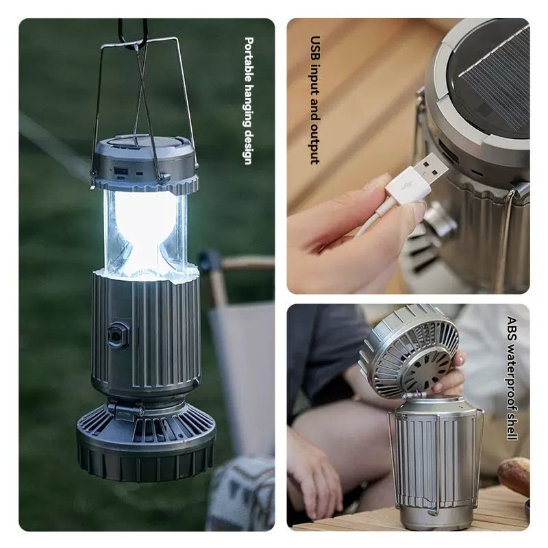 🔥Last day 49% off🔥5-In-1 Portable LED Camping Lantern With Fan