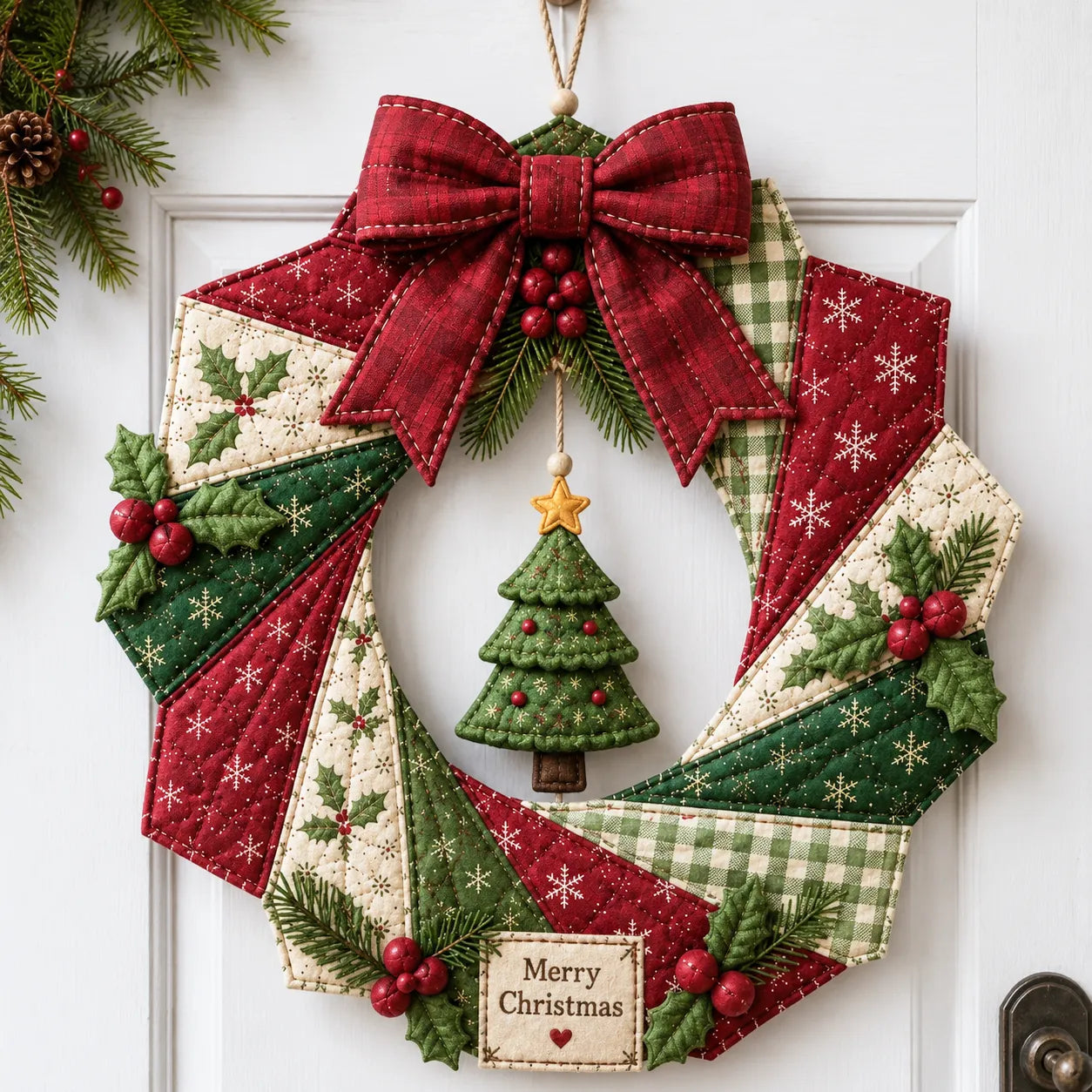 🔥LAST DAY 50% OFF - 🎄Christmas Fabric Wreath DIY Kit – A Keepsake You’ll Hang with Pride Year After Year💫