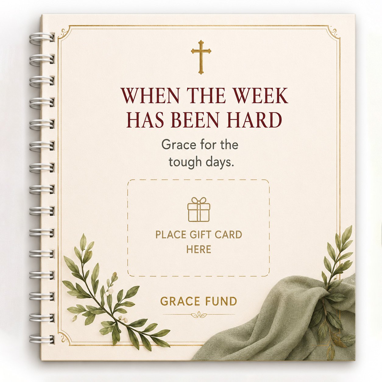 ✝️ FAITH GIFT CARD BOOK 📖 14 Themed Pages, Hardcover & Durability Line