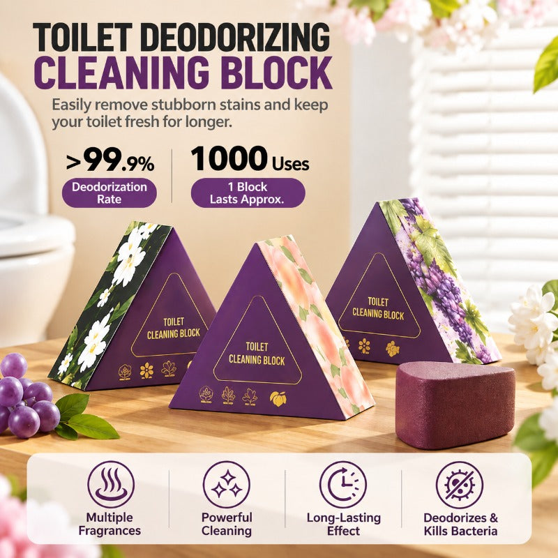 🚽✨ Toilet Tank Cleaning Blocks – Clean & Deodorize With Every Flush🍀