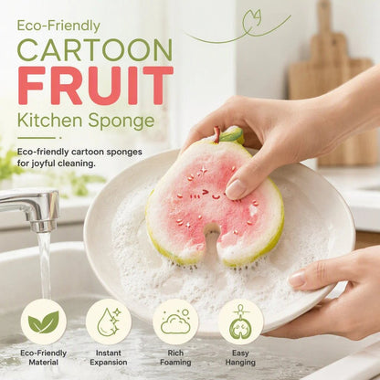 🥗✨Cute fruit-shaped dishwashing sponge brush⏳