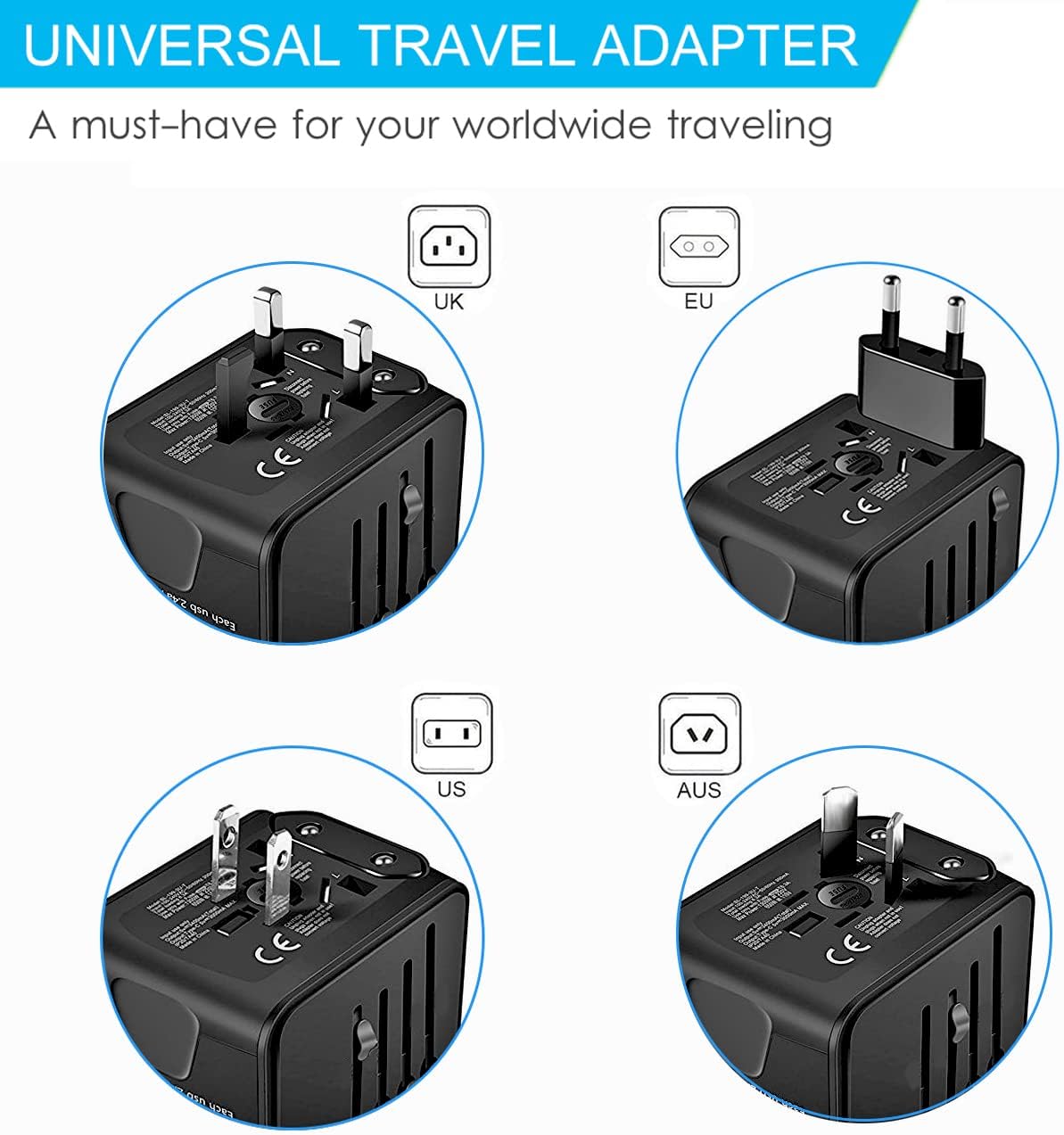 🔥Hot Sale - 50% OFF🔥All-in-One Universal Travel Adapter