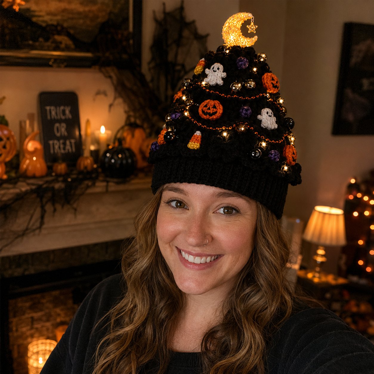 ⏳ Last Day 49% OFF – 🎄Beginner-Friendly Light-Up Christmas Tree Crochet Hat DIY Kit | Complete Kit with Coordinated Yarn, LED Lights & Step-by-Step Guide Included 💕