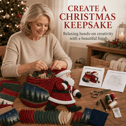 🧵 Christmas Fabric Art Door Hanging Craft Kit - Limited Time 50% OFF