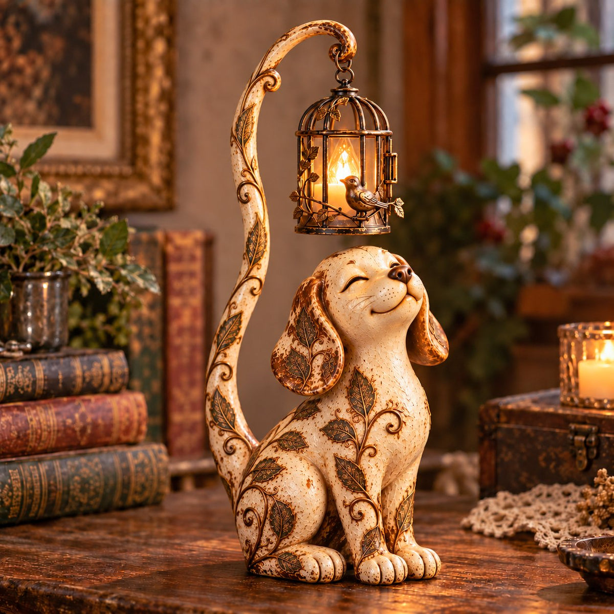 🐈‍⬛Vintage Cat Lantern Sculpture Lamp - A Little Guardian of Warmth, Memories & Cozy Corners✨