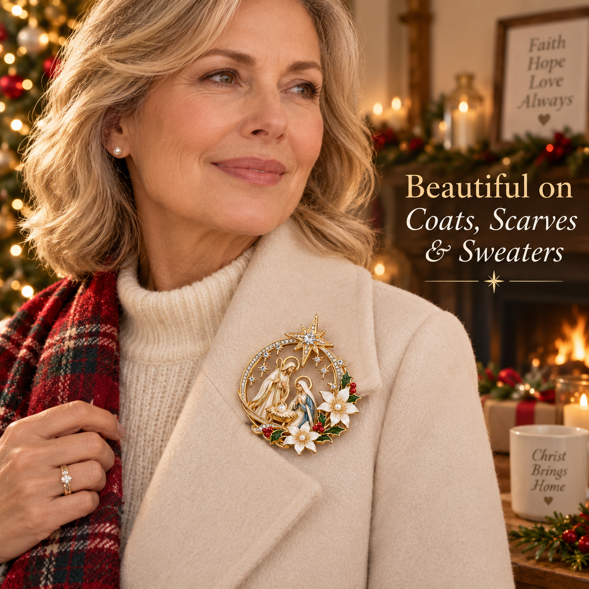 ✨Last Day 49% OFF✨ Bethlehem Star Blessing Brooch™ – Nativity Christmas Faith Gift