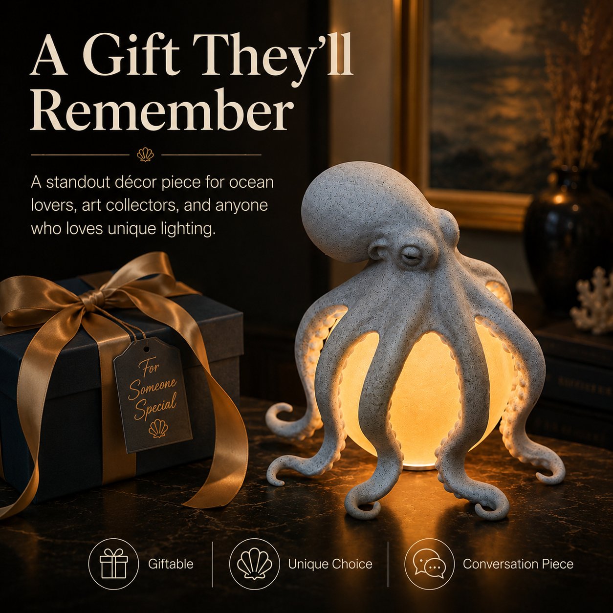 Last Day 49 % OFF✨Sculptural Ocean-Inspired Accent Light