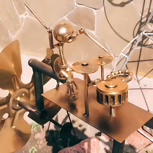 Handmade Metal Rock Band Windmill🎁(Includes a 70cm bracket)