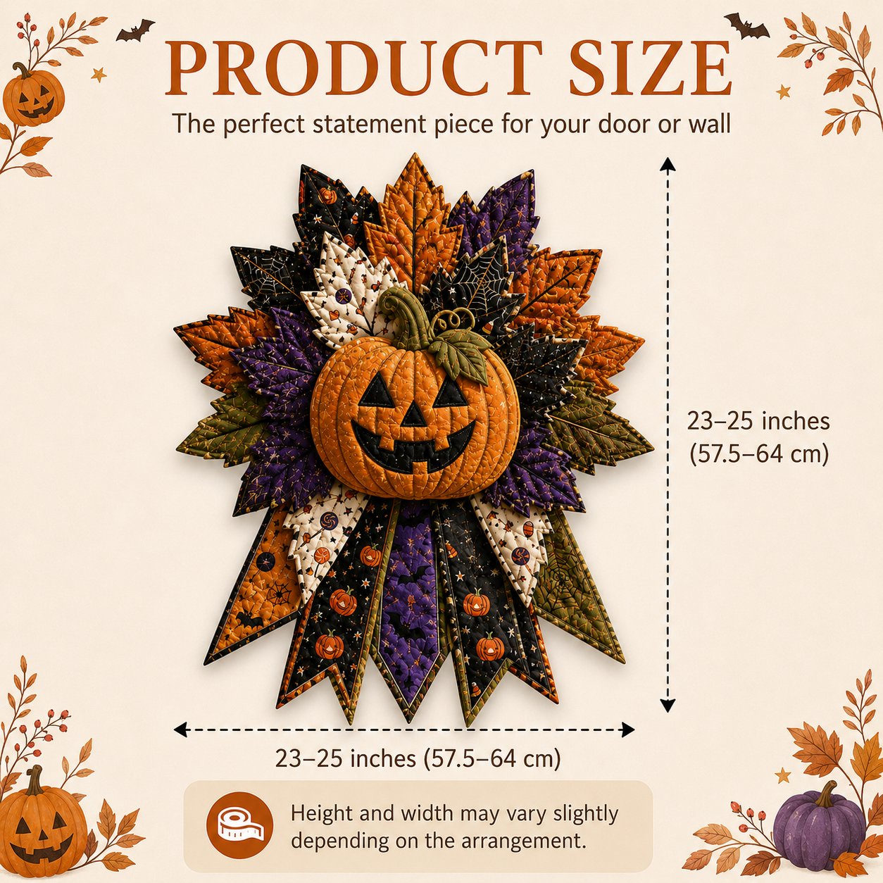 🔥Last Day 49% OFF - 🎃DIY Quilted Halloween Pumpkin Door Hanger Kit(📦Buy 2 Free Shipping)