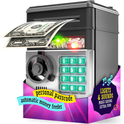 Electronic ATM Coin Cash Bank with Password Code Lock