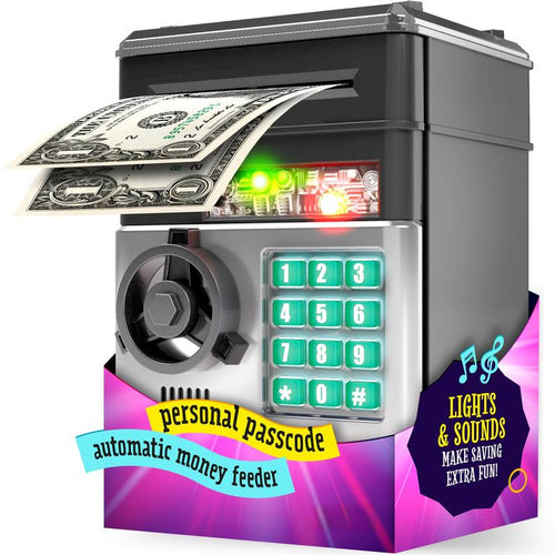 Electronic ATM Coin Cash Bank with Password Code Lock