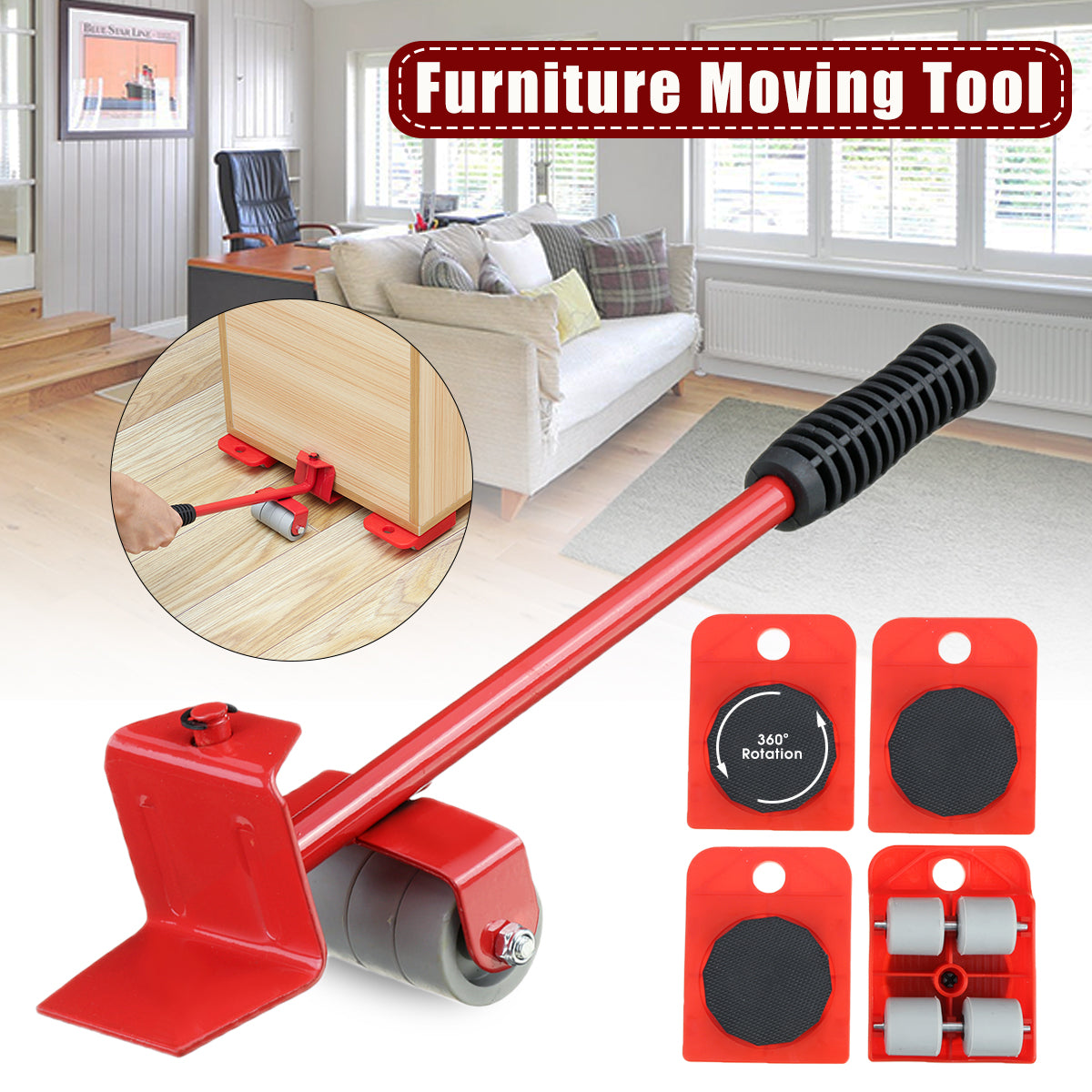 🔥49% OFF Today! 💪Complete set of heavy duty furniture lifts and moving equipment