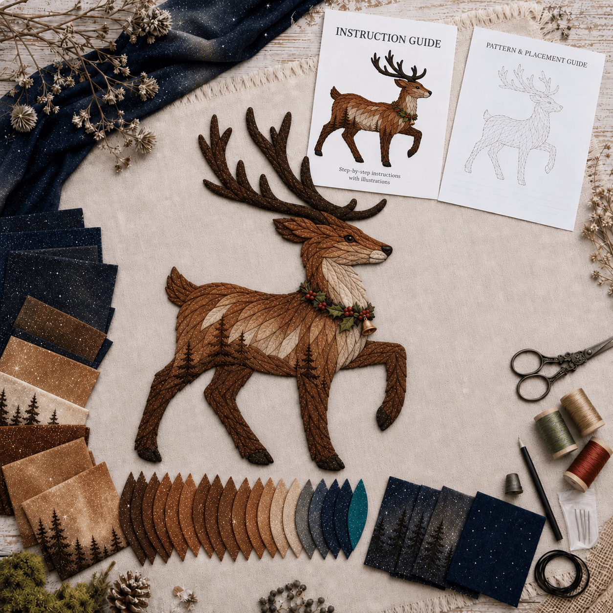 🧵 Christmas Fabric Art Door Hanging Craft Kit - Limited Time 50% OFF