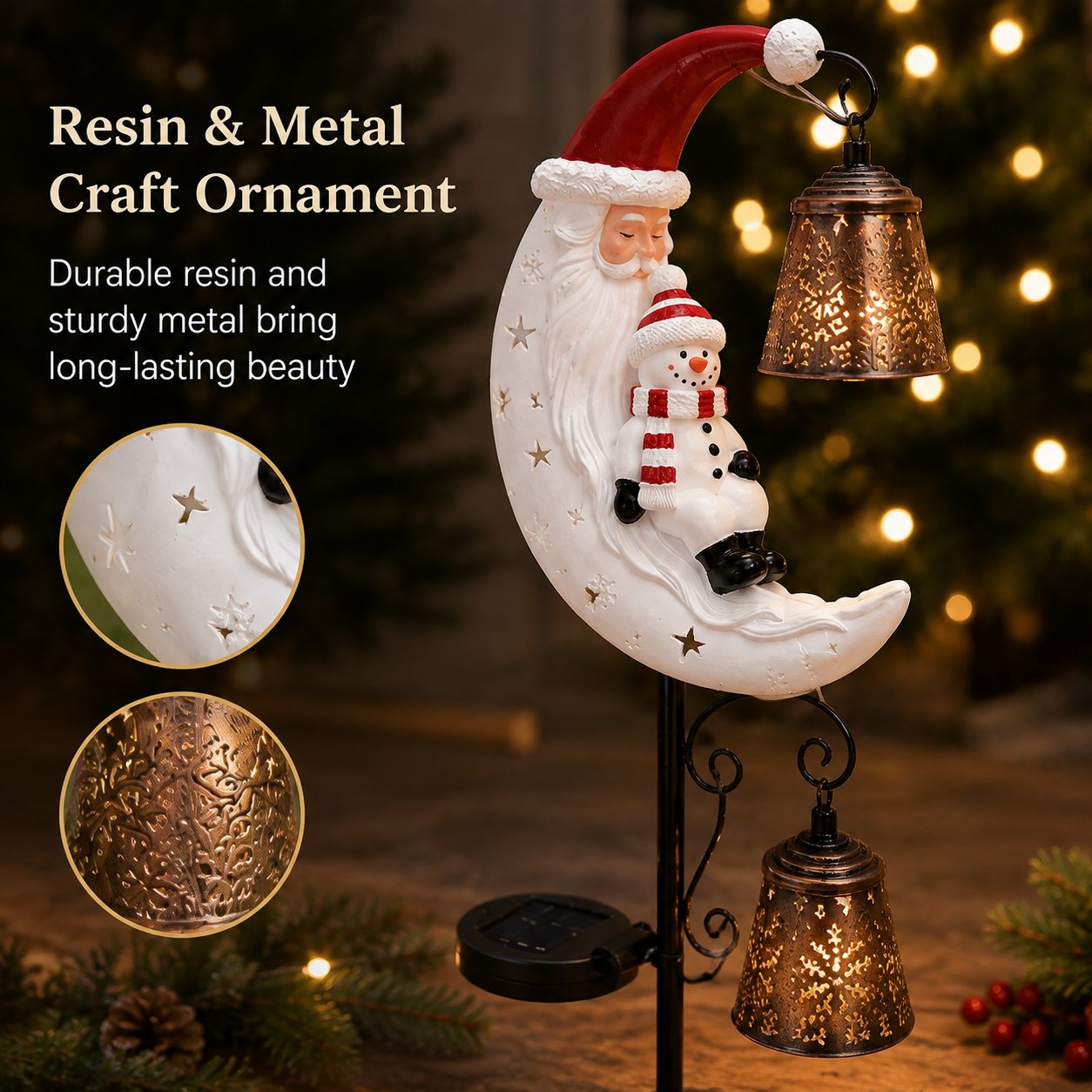 🔥Last Day 49% OFF🔔 Christmas Moon Solar Stake Light