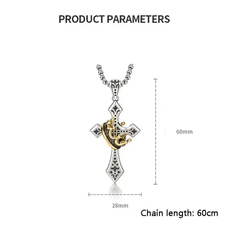 🔥Last Day Promotion 49% OFF🔥 - Crown Cross Necklace for Men and Women Faith Prayer Accessories Gift