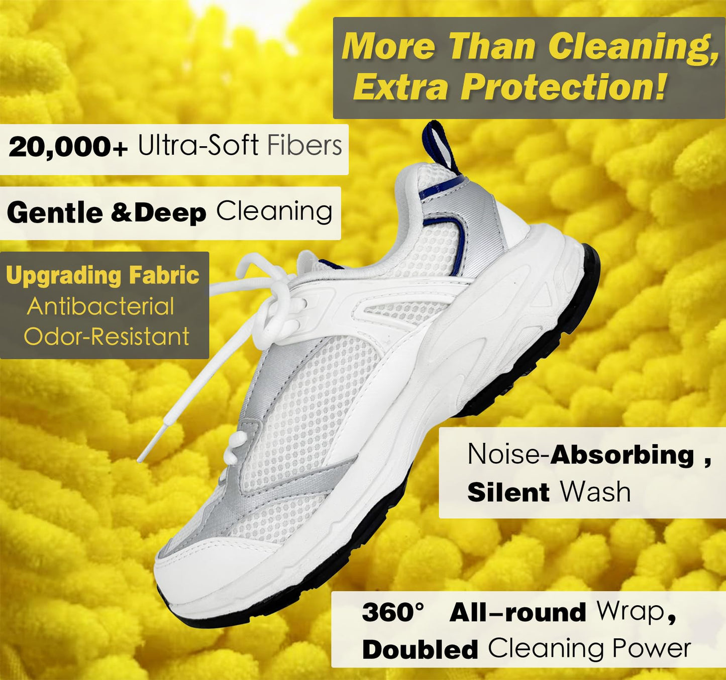 🔥Last Day 50% OFF - Microfiber Shoe Washing Machine Bag for Sneakers