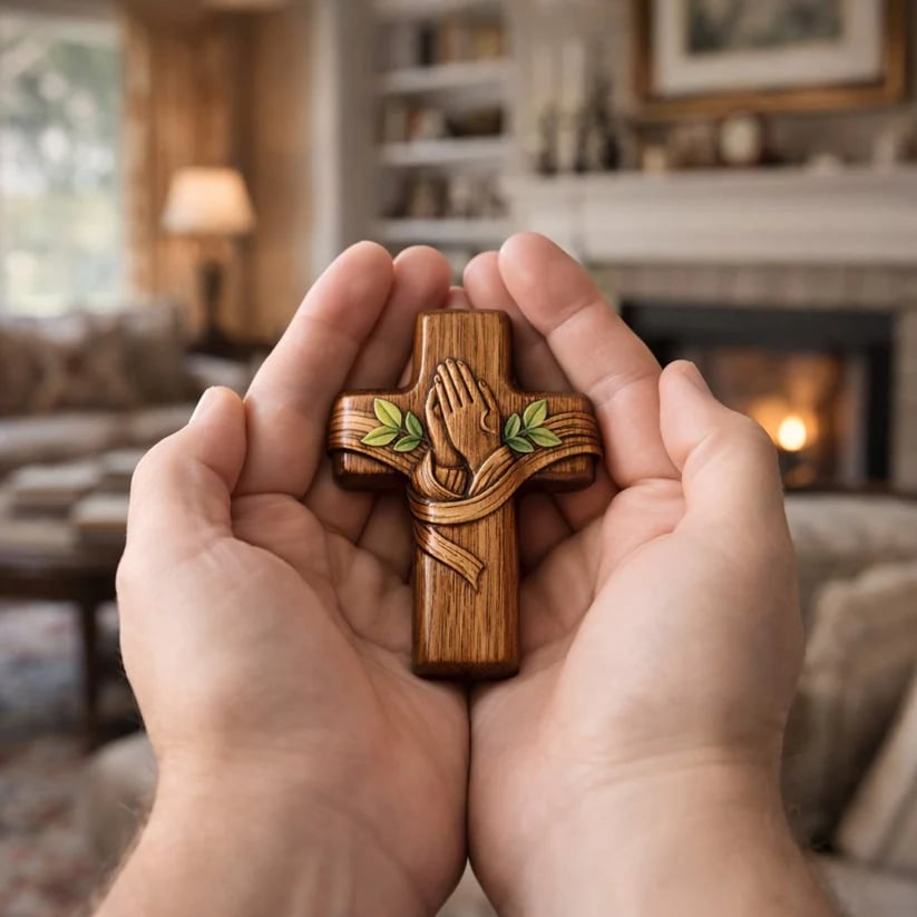 🔥Last Day SALE 50% OFF-✝️Handcrafted Pocket Prayer Wooden Cross
