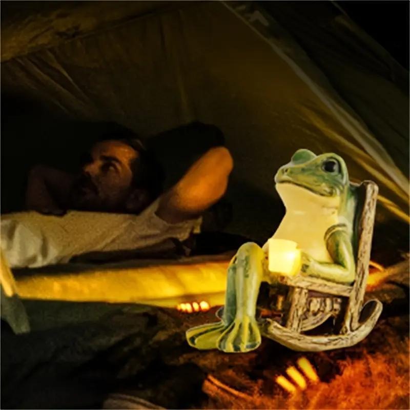 🐸 Solar-Powered Frog Garden Statue – Decorative Lighted Sculpture