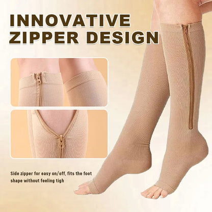 ❌No More Struggle 🏃‍♂️ Sports Zipper Socks – Comfort, Support & Easy On/Off